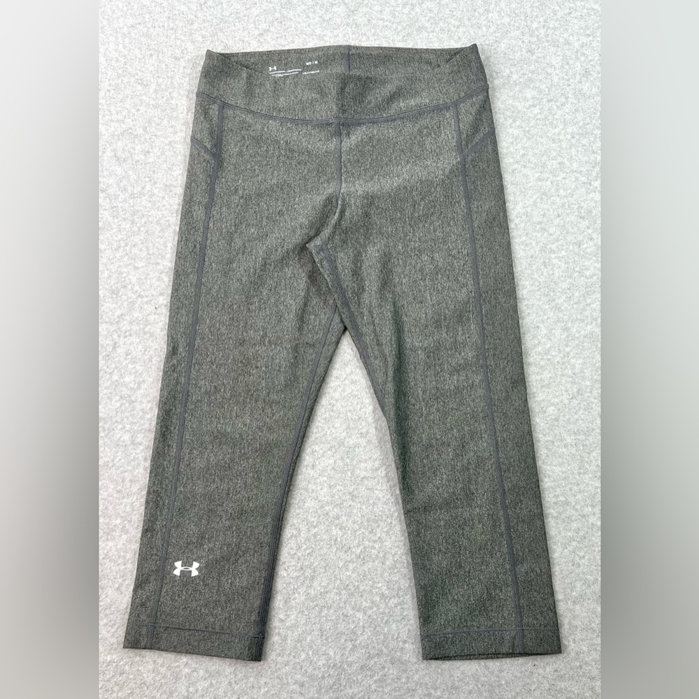 Under Armour Women’s Grey Compression Capri Leggings Heatgear Size Medium